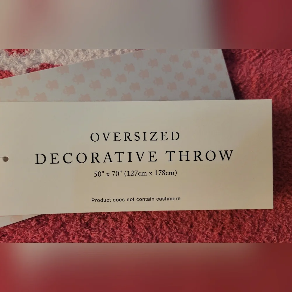 CUPCAKES AND CASHMERE VIRAL PINK/WHITE GHOST BLANKET
